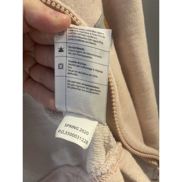 Womens Medium Weight Light Pink Carhartt ReworkedZip Up Hoodie Sweatshirt Size S - Picture 10 of 10